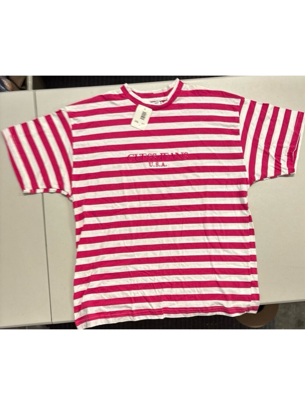 Vintage 90s Guess Jeans Striped T Shirt Georges Marciano Made In USA NWT Medium - Picture 5 of 8